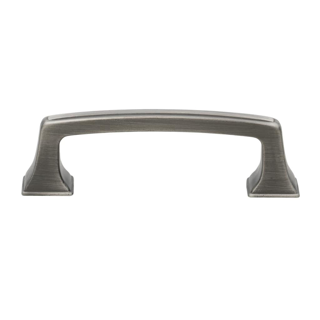 GlideRite 5-Pack 3 in. Center Satin Pewter Deco Base Cabinet Pulls - Satin Pewter