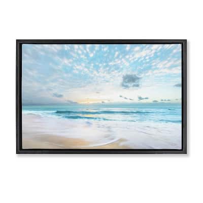 Stupell Sun Bleached Ocean Shore Framed Floater Canvas Wall Art Design By Danita Delimont
