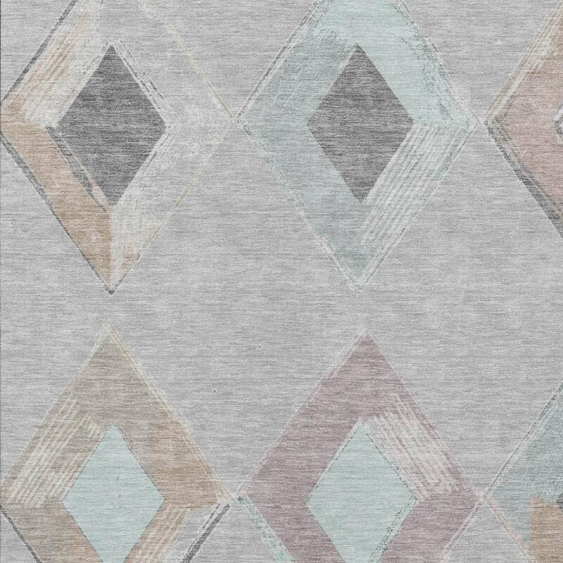 HomeRoots Geometric Transitional Rectangle Outdoor Rug