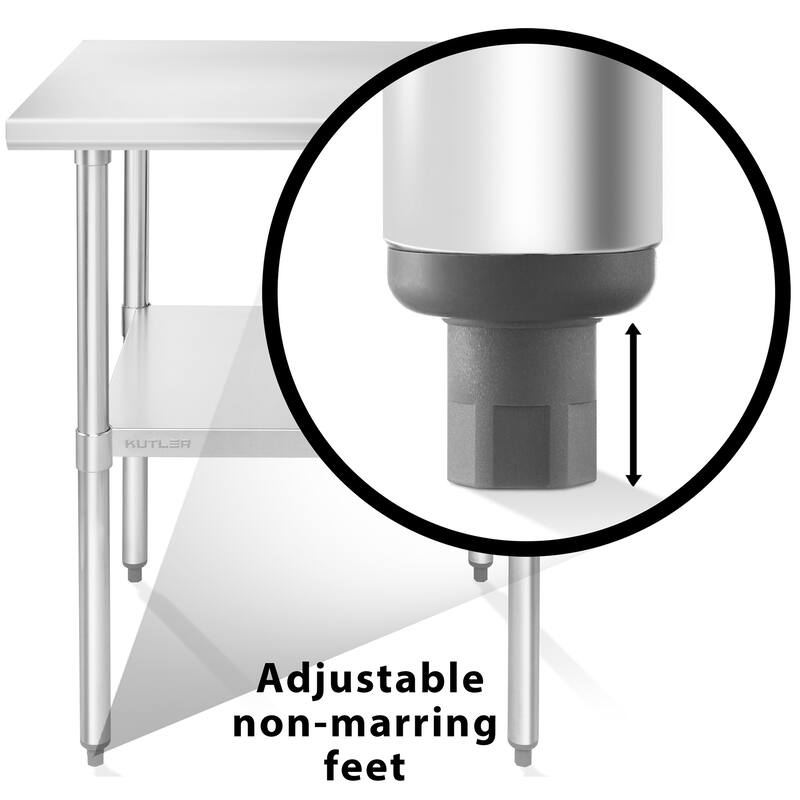 30 x 30 NSF Commercial Stainless Steel Table for Kitchen Prep and Work - 30" x 30"