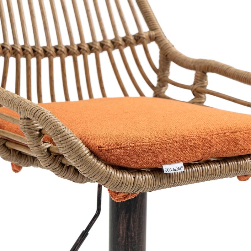 Swivel Bar Stools Set of 2 Adjustable Counter Height Chairs