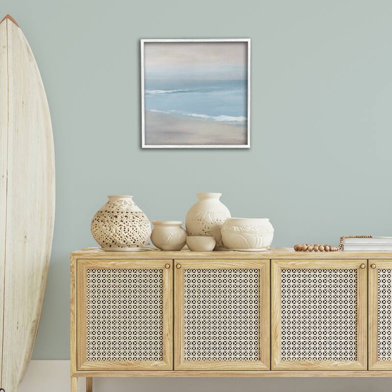 Stupell Coalescing Ocean & Shore Framed Giclee Art Design By Carol Robinson