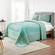 preview thumbnail 13 of 36, Superior Cotton Blend Oversized Classic Medallion Bedspread Set Turquoise - Full