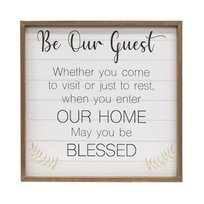 Be Our Guest Framed Sign