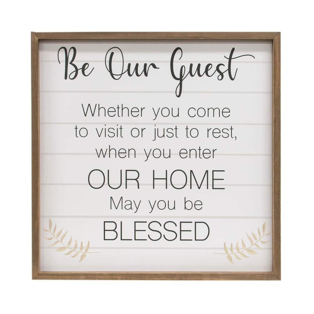 Be Our Guest Framed Sign