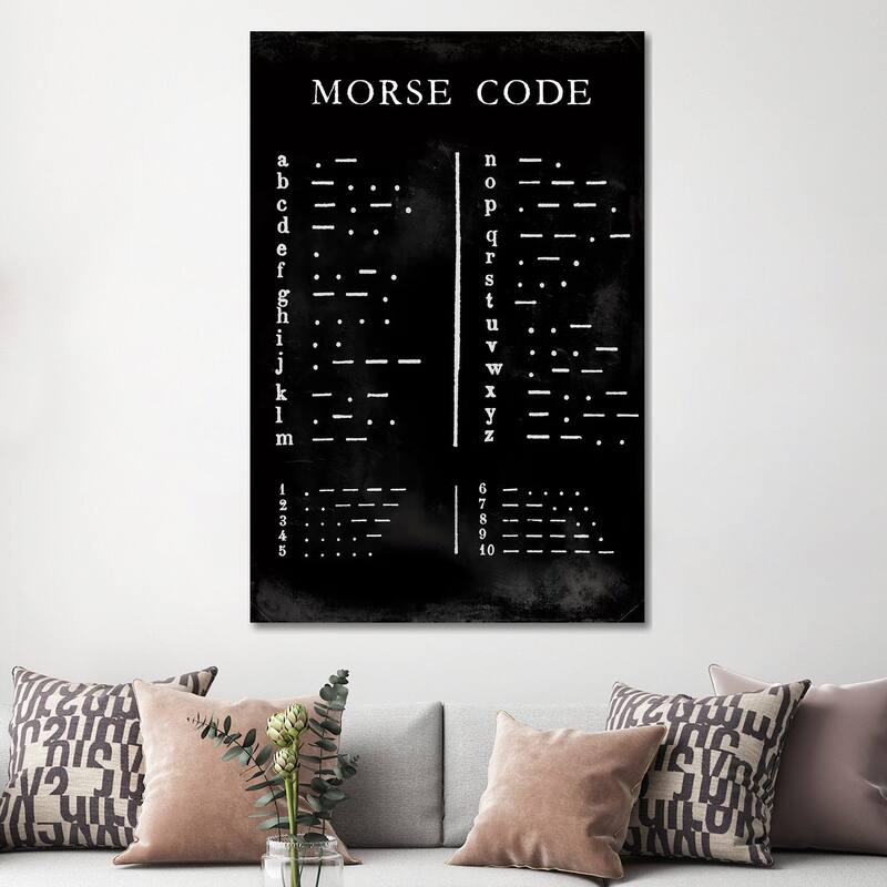 iCanvas "Morse Code Chart" by Vision Studio Canvas Print