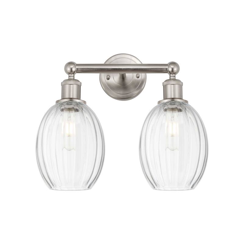 Innovations Lighting 616-2W-13-16 Preston Vanity Preston 2 Light 16" - Brushed Satin Nickel / Clear