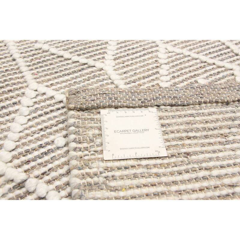 ECARPETGALLERY Braid weave Sienna Cream Wool Rug - 6'1 x 9'1