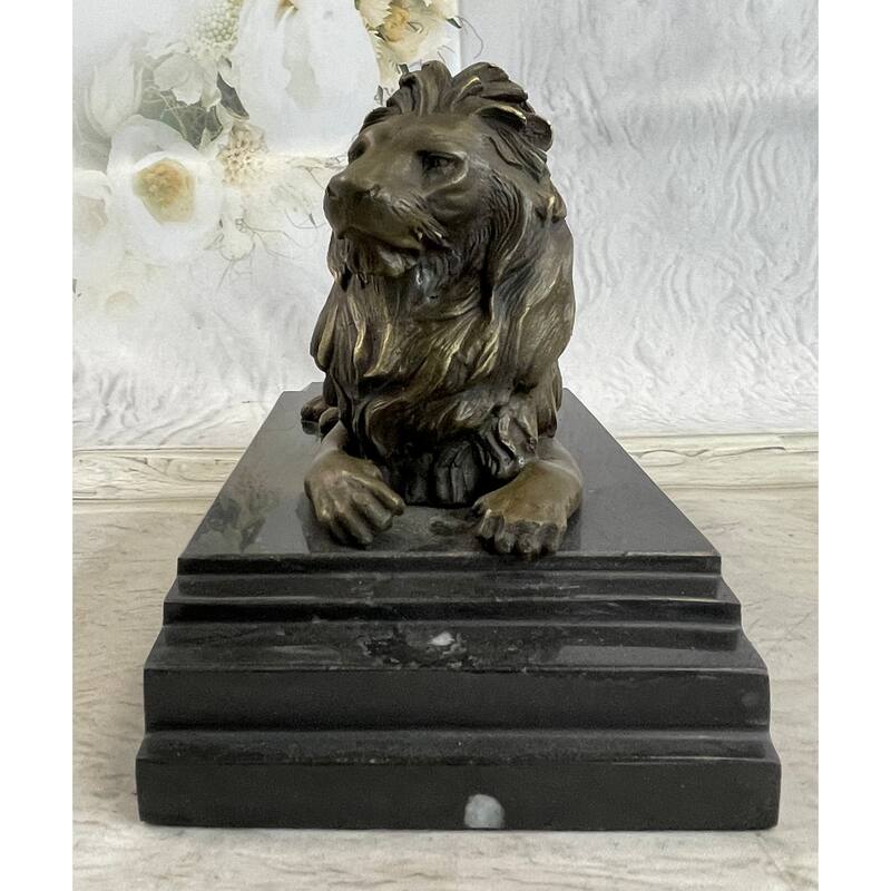 Large Barye African Imitative Lioness Imitative Lion Wild Life Animal Bronze Sculpture Statue Decor