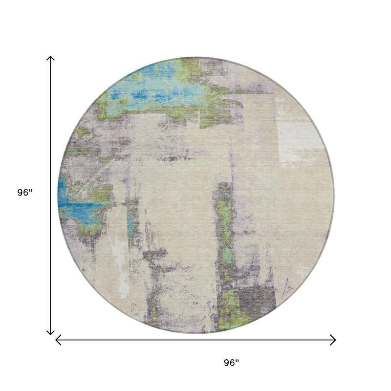 HomeRoots Abstract Transitional Rectangle Outdoor Rug