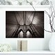 preview thumbnail 9 of 9, Designart "Brooklyn Bridge in NYC USA" Extra Large Cityscape Wall Art on Canvas 20 in. wide x 12 in. high - 1 Panel