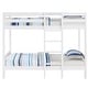 preview thumbnail 5 of 11, Twin over Twin Bunk Bed with Ladder, White