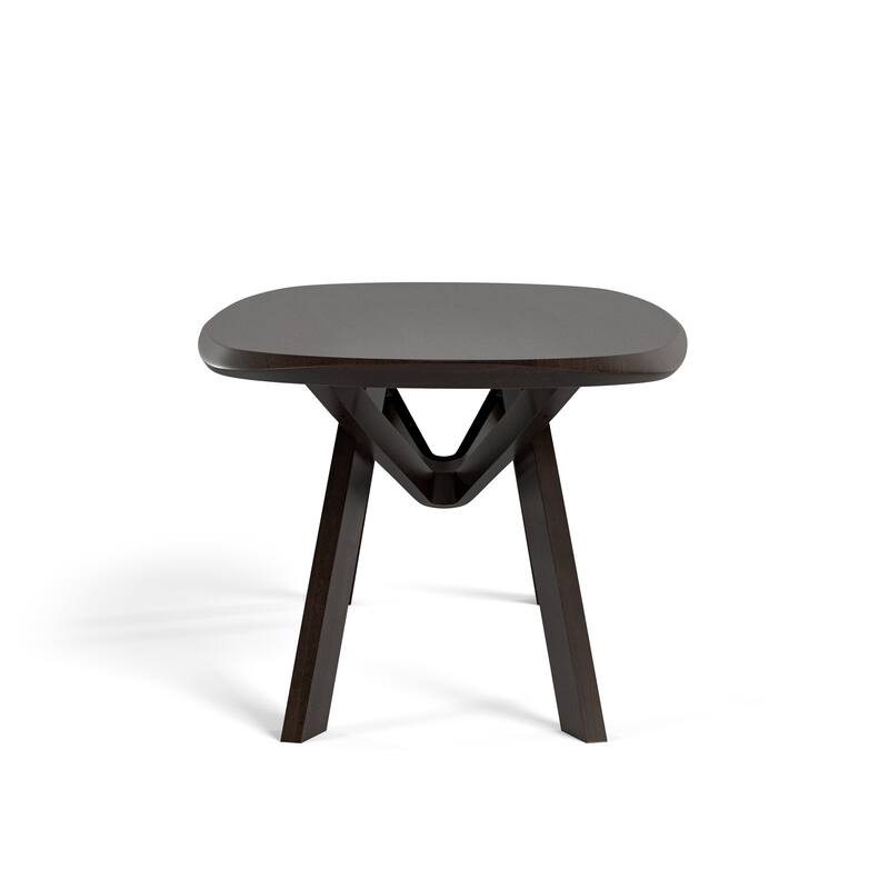 Furniture of America Abigail VI Mid-Century Modern 5-Piece Black Handfinished Solid Wood Dining Set