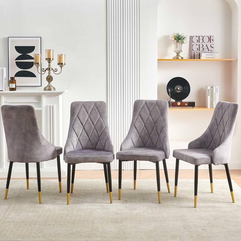 Howtai Velvet Home Kitchen Dining Chairs Upholstered Backrest
