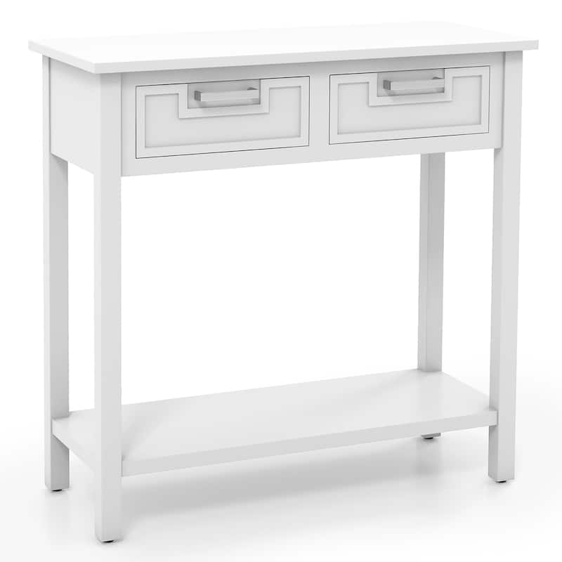 Gymax Narrow Console Table with Drawers Retro Accent Sofa Table w/ - See Details