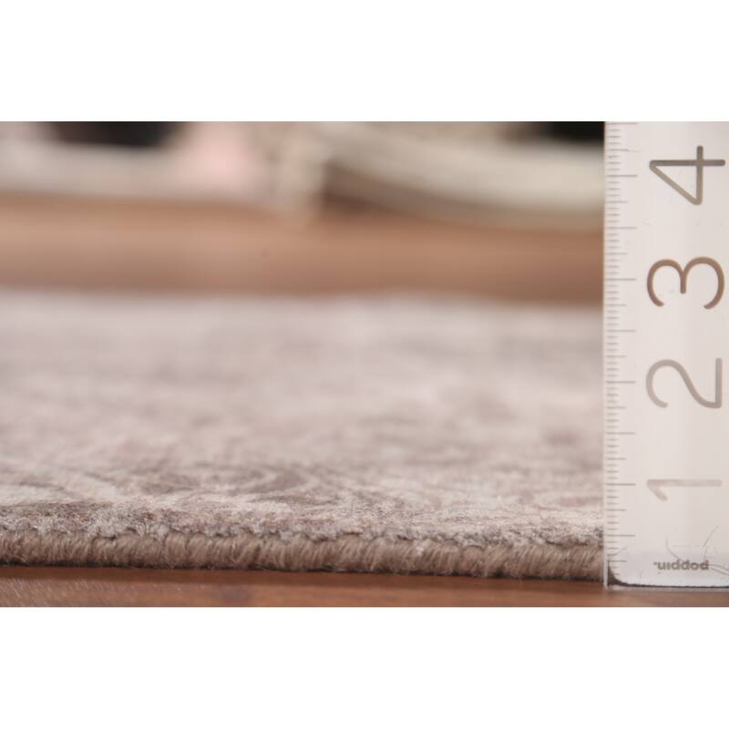 All-Over Geometric Modern Oriental Accent Rug Handmade Wool Carpet - 2'3"x 4'2"