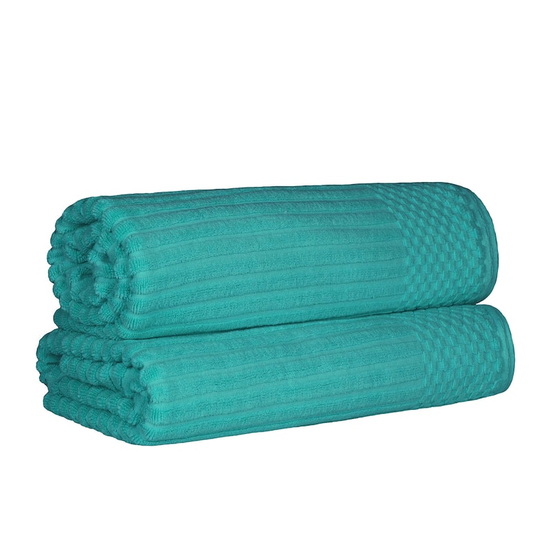 Superior Soho Ribbed Cotton Bath Sheet Set of 2