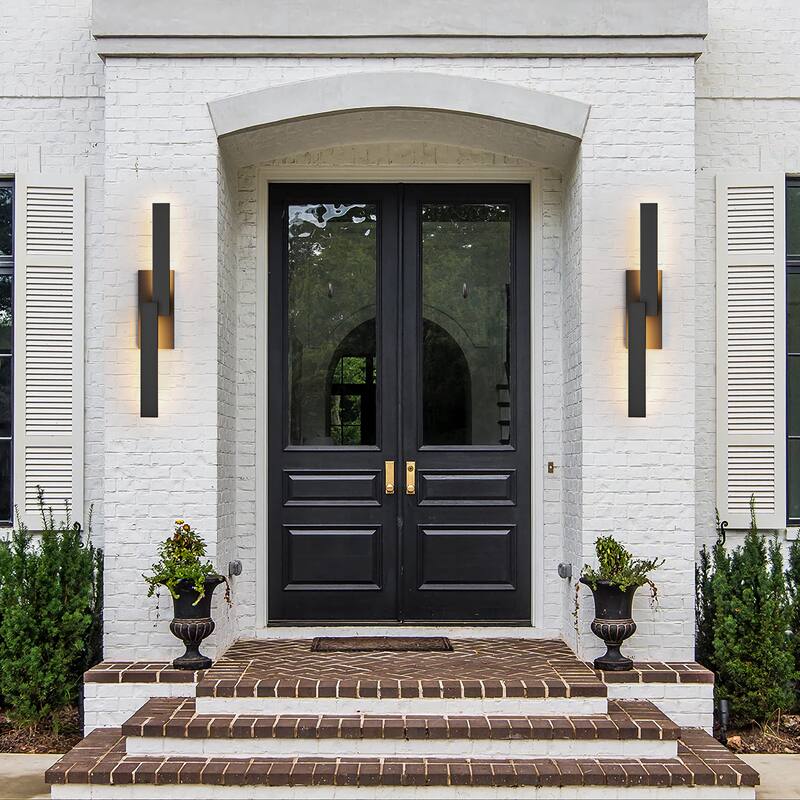 Matte Black Iron Integrated LED Outdoor/Indoor Wall Sconce - 23.6"