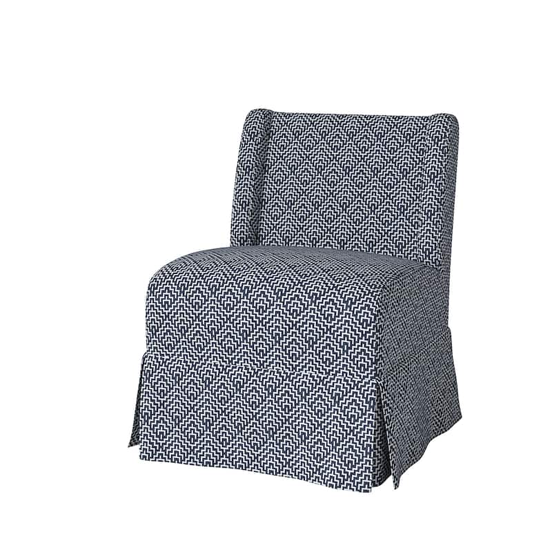 Falk Upholstered Farmhouse Armless Chair with Slipcover and Solid Wood Legs by HULALA HOME
