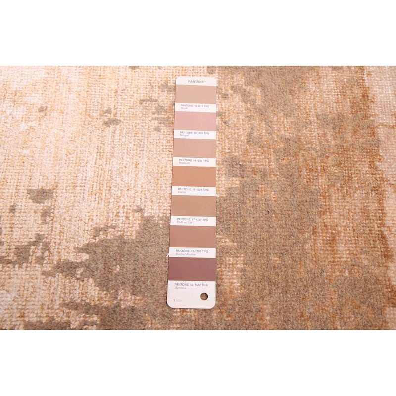 ECARPETGALLERY Hand-knotted Legacy Brown Silk, Wool Rug - 2'7 x 12'0