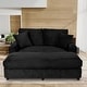 preview thumbnail 7 of 71, GDFStudio - Polyester 50.9" Loveseat Chaise Lounge Chair with Cup Holders