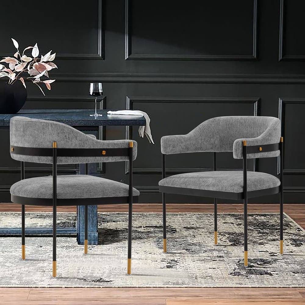 Manhattan Comfort Modern Lia Boucle Dining Armchair