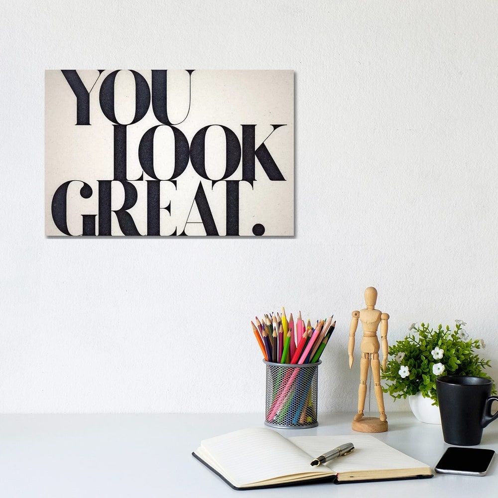 iCanvas "You Look Great" by 33 Broken Bones Canvas Print