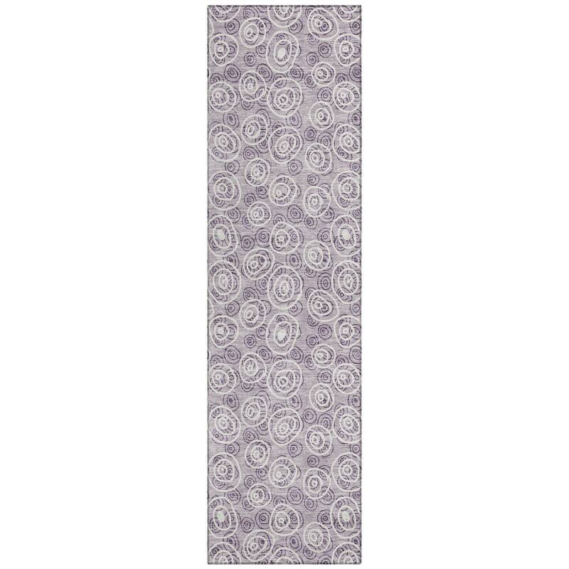 Machine Washable Indoor/ Outdoor Chantille Contemporary Bubbles Rug