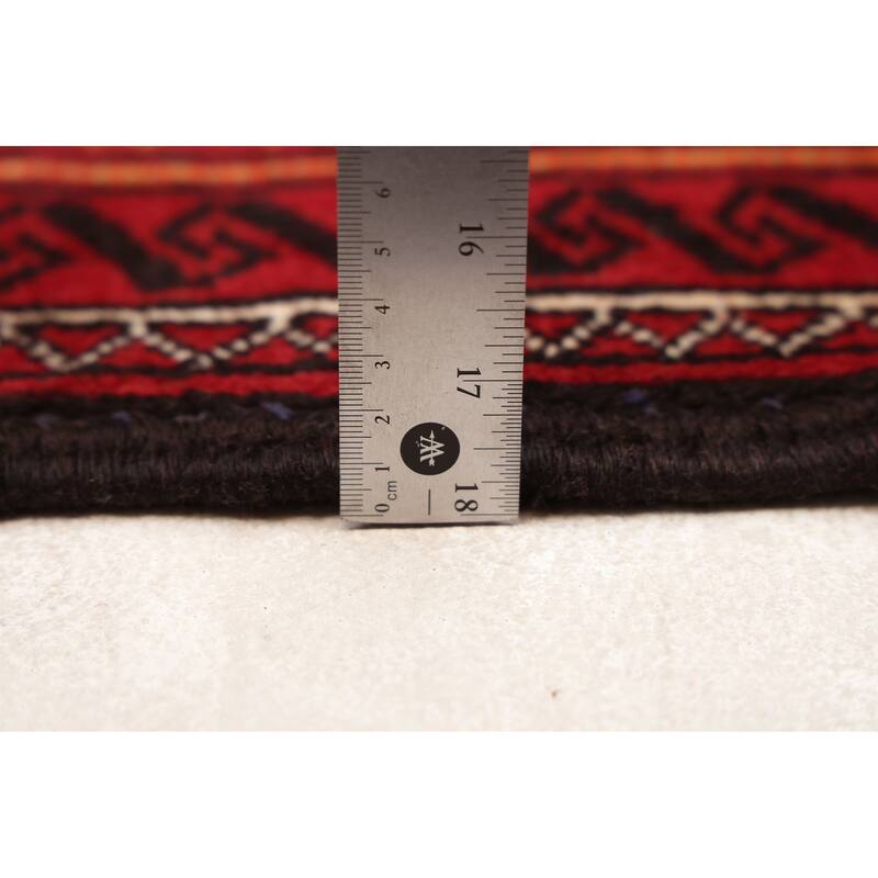 ECARPETGALLERY Hand-knotted Teimani Red Wool Rug - 3'5 x 6'11