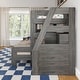 preview thumbnail 16 of 26, Max and Lily Modern Farmhouse Twin XL Over Queen Bunk Bed With Staircase