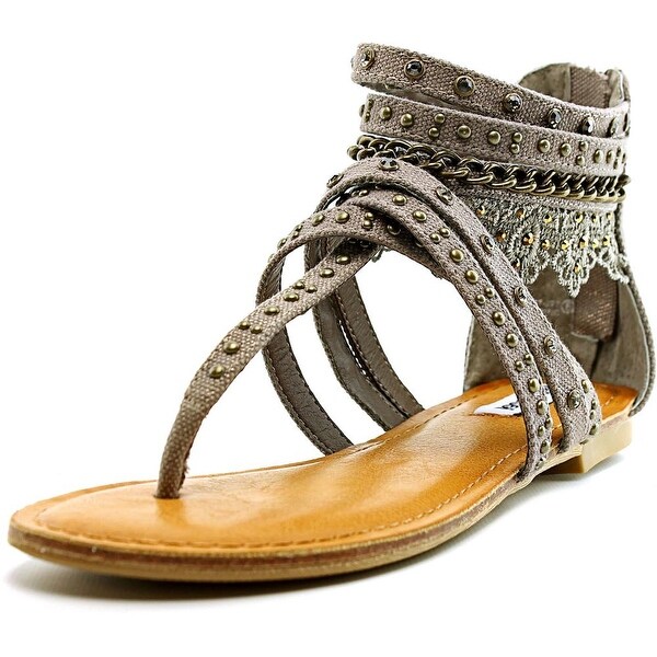 Not Rated Wilma Women Open Toe Canvas Brown Gladiator Sandal