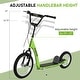 preview thumbnail 4 of 6, Aosom Youth Scooter Kick Scooter for Kids 5+ with Adjustable Handlebar 16" Front and 12" Rear Dual Brakes Inflatable Wheels