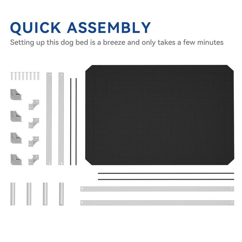 Moasis Textilene Dog Bed, with Aluminum Frame