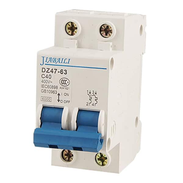 ON/OFF Safety Switch 2 Poles Miniature Circuit Breaker - 77 x 36 x 71mm ...