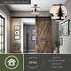 preview thumbnail 2 of 9, Acadia 13-in W Bronze Rustic Semi Flush Mount Ceiling Light White Linen Deer Tree - 13-in W x 11.25-in H x 13-in D