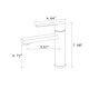preview thumbnail 16 of 14, Single Handle Single Hole Bathroom Faucet - 6" x 7" x 2"