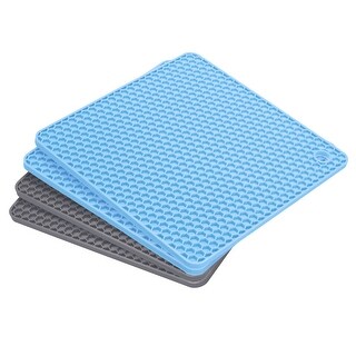 4pcs Silicone Trivet Mats for Pots Pans, Square Hot Pads ...