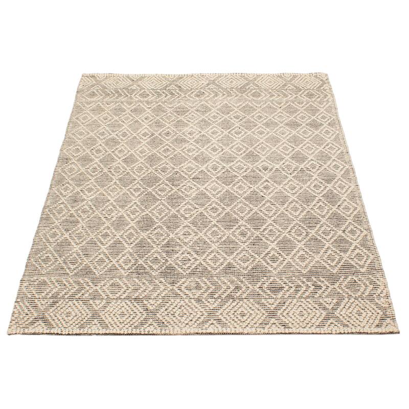 ECARPETGALLERY Braid weave Sienna Cream Wool Rug - 5'3 x 7'5