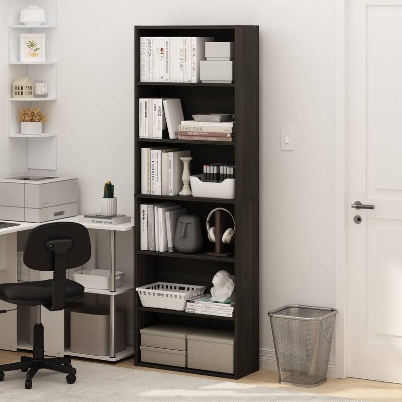 Furinno JAYA Simply Home Free Standing 6-Tier Open Storage Bookcase