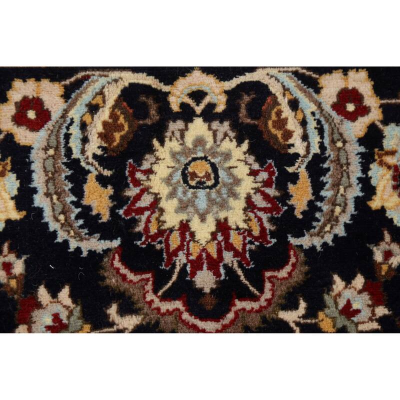 Vegetable Dye Nain Persian Area Rug Hand-knotted Large Wool Carpet - 12'1" x 19'1"