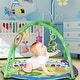 preview thumbnail 1 of 8, Baby Activity Play Mat, Infant Indoor Playmat with Toys, Floor Mat for 3, 6, 9, 12, 18 Months, Newborn, Toddlers Green