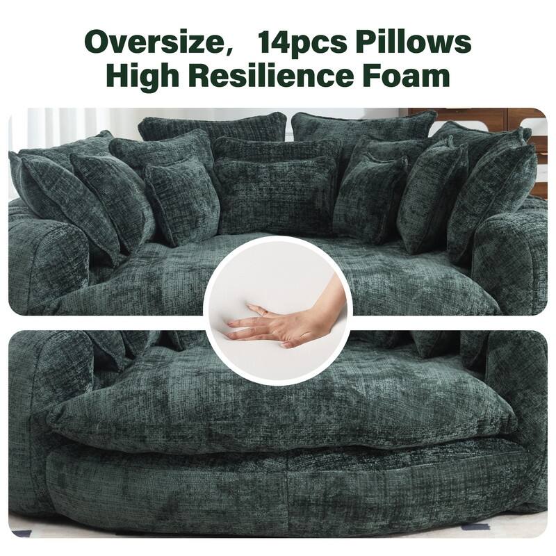 Rossetta Comfortable High Back Decorative Oversized Sofa Bed with Armrests