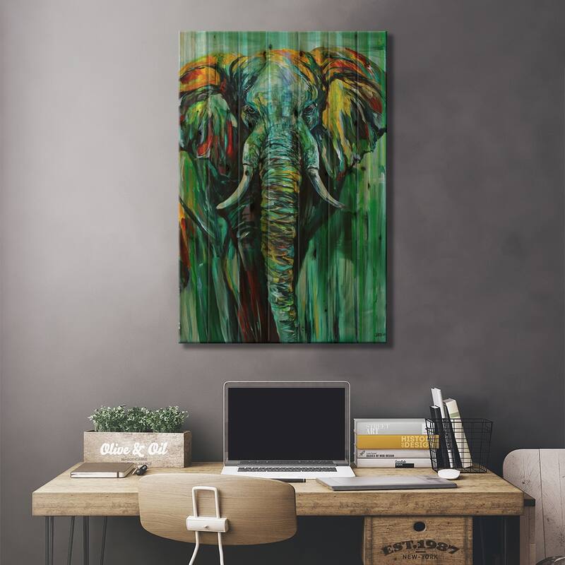 Emerald King Print On Wood by Lindsey Dahl - Multi-Color