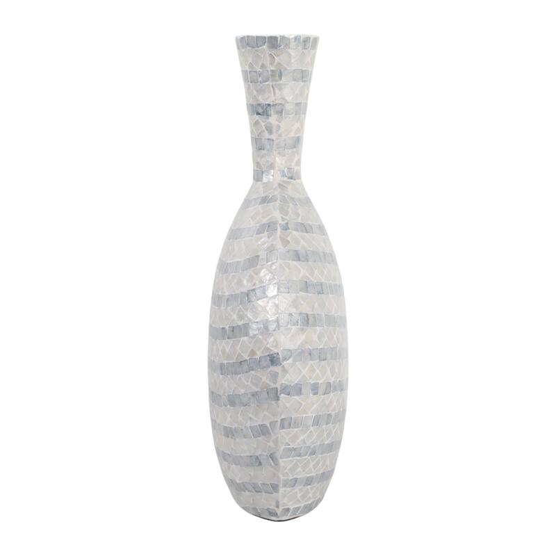 Decorative Vase - Ceramic Capiz Mosaic Gourd