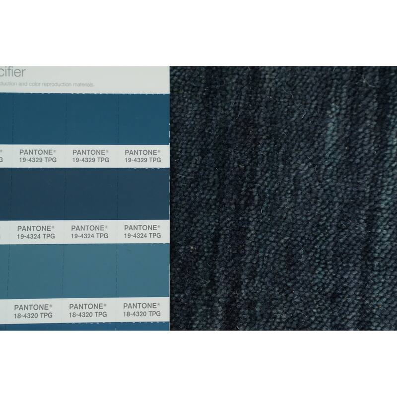 Hand Knotted Oriental 100% Wool Carpet Tribal Animal Pictorial Navy Blue & Blues Gabbeh Area Rug - 9' 0'' X 9' 0''