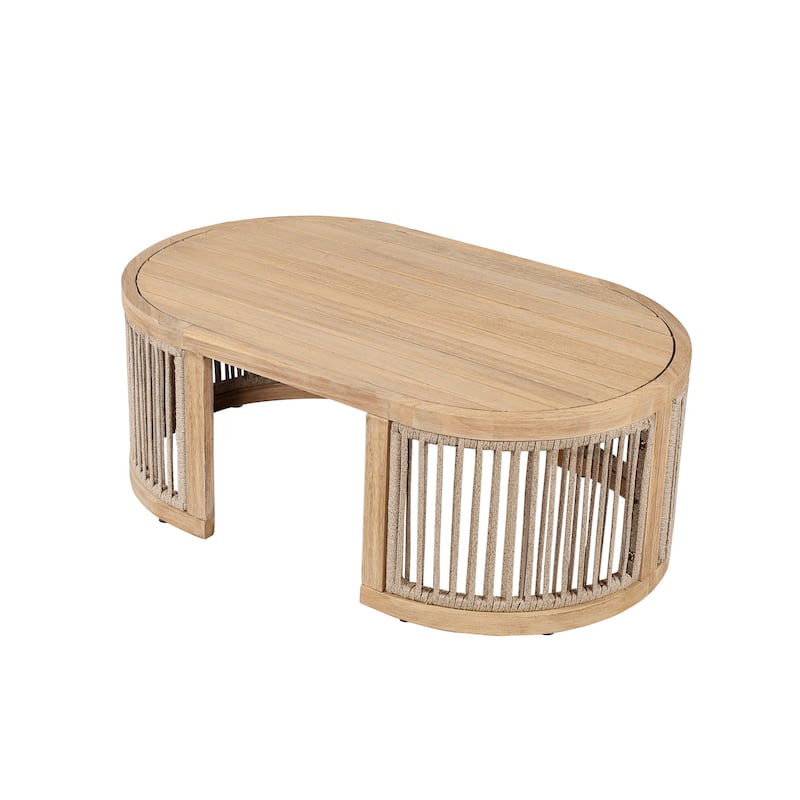 Christopher Knight Home- Leocadia Acacia Wood Outdoor Chat Set