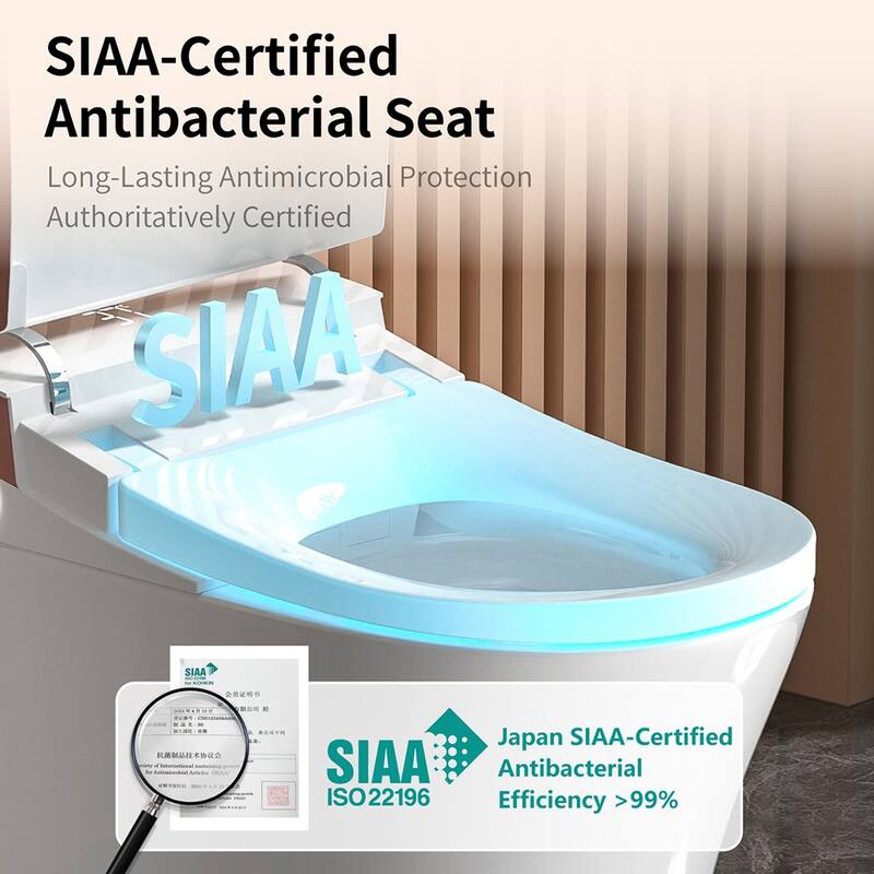 Smart Toilet Bidet One Piece Elongated with Built In Tank. Auto Open Close. Heated Seat. Warm Water. Dryer. CSA Certified