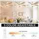 preview thumbnail 4 of 71, 45 Inch / 52 Inch White Ceiling Fan with Dimmable LED Light and Remote, 6-Speed Reversible DC Motor, ABS Blades