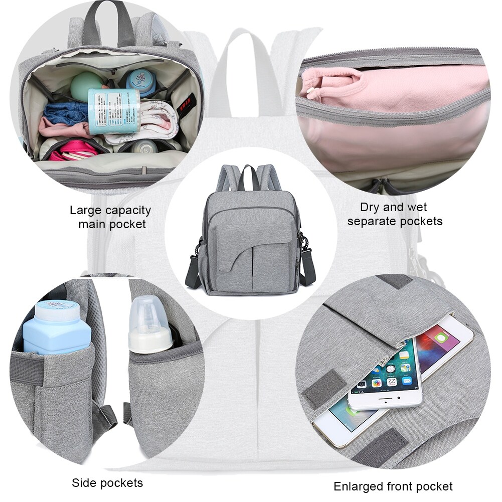 diaper bag with insulated bottle pocket