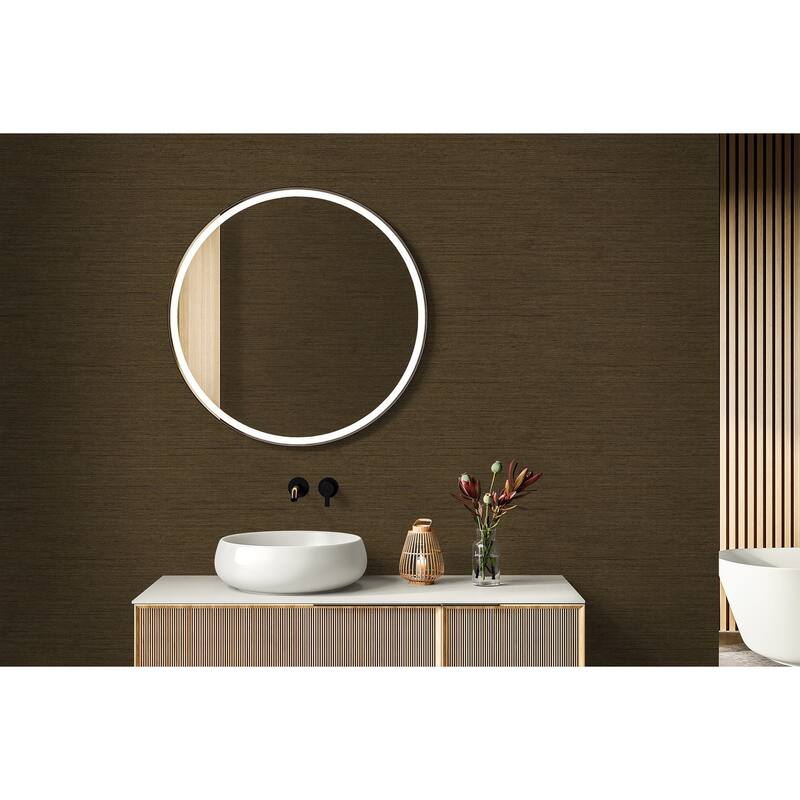 Seabrook Designs Threaded Embossed Vinyl Unpasted Wallpaper